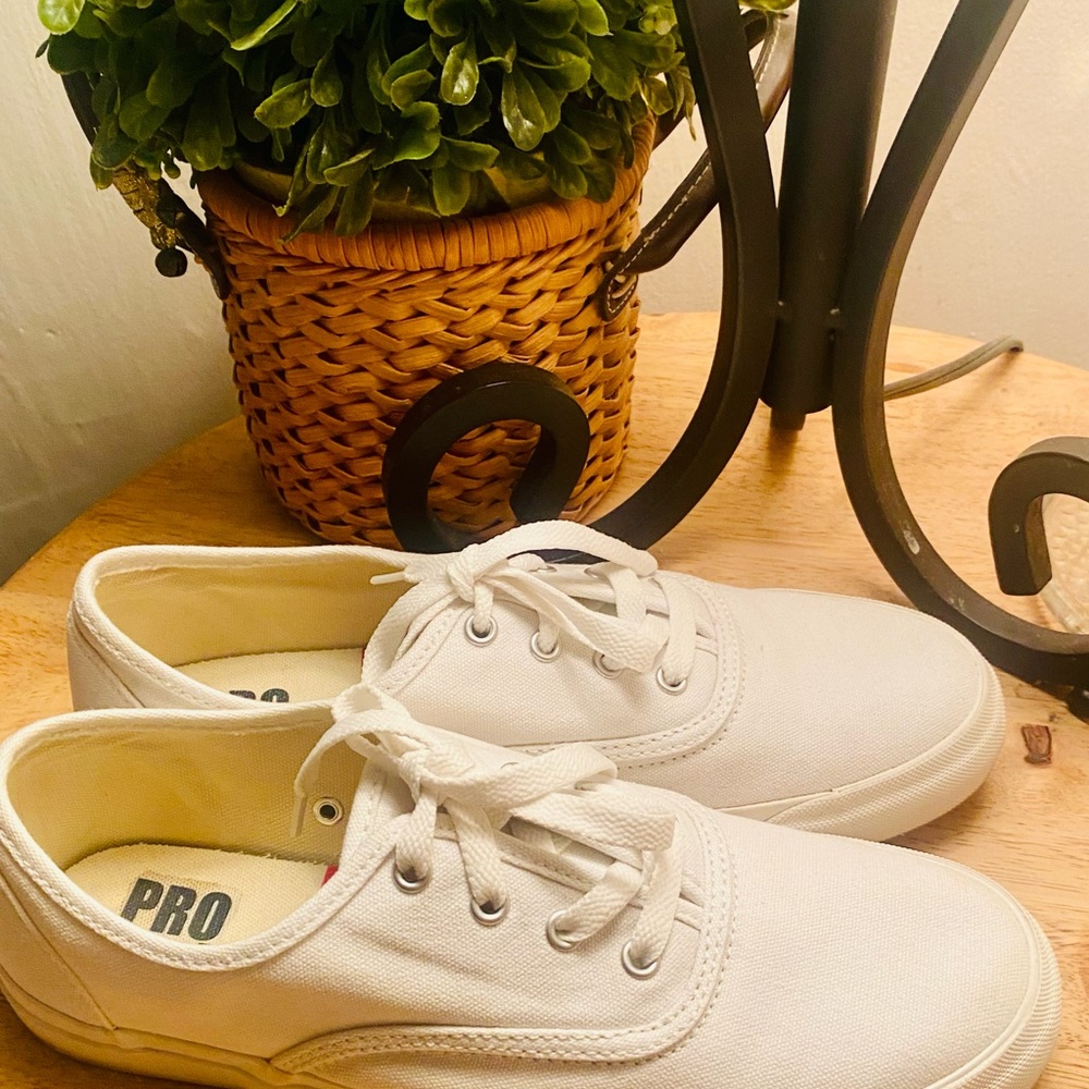 White Pro Keds Lace-Up Sneakers🌸